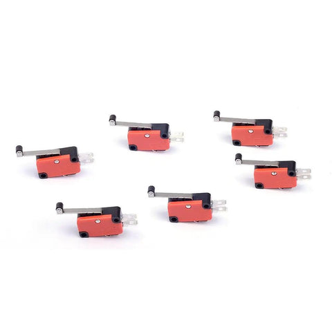 Six Pack Micro Limit Switch V-156-1C25 Long Hinge Roller Momentary SPDT Snap Action For Arduino Projects And DIY Control Circuits