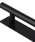 50 Pack Self Stick Push Pull Cabinet Handles Black Adhesive Door Handles For Kitchen Cabinets Drawers Wardrobes And Furniture Instant Stick On ABS Plastic Easy Install Comfortable Grip, black handle close-up