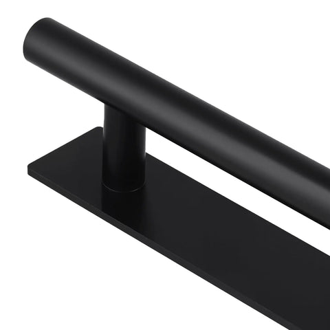 50 Pack Self Stick Push Pull Cabinet Handles Black Adhesive Door Handles For Kitchen Cabinets Drawers Wardrobes And Furniture Instant Stick On ABS Plastic Easy Install Comfortable Grip, black handle close-up