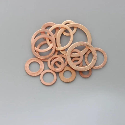 Super 280pcs Purple Copper Flat Washers M5 M20 Metric Kit For Auto Hybrid Electric Sealing Jobs Where Brass Gaskets Offer Heat Resistance And Wear Protection For Heavy Duty Usage On Your DIY Projects And Engine Repair Tasks At Home Right Now, assorted sizes