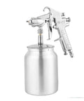 Straight Shooting Heavy Duty Pneumatic Paint Sprayer With Anti Rust Flow For Furniture Cars And Auto Parts Pro Gear high-quality spray gun with metal coating cup.