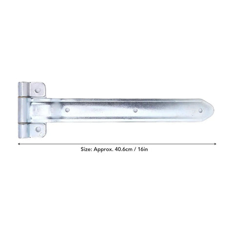 Heavy Duty 16 Inch Trailer Door Strap Hinge Set For Side Doors On Enclosed Cargo Trailers And RVs Offset Bent Metal Hinges