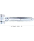 16 Inch Bent Strap Trailer Door Hinge With Offset Design For Side Doors And Enclosed Trailers, T Hinge Gate Style, silver view