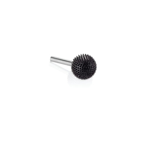 Very Coarse Sphere Rotary Burr One Quarter Inch Shank Wood Carving Bit With 1 Inch Head Diameter, Tungsten Carbide Abrasive