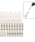 60 Pcs PT31 LG40 Plasma Cutter Electrode Tips Cup Extended Nickel Plated Kit For CUT40 CUT50 Welding Torch Consumables And Accessories