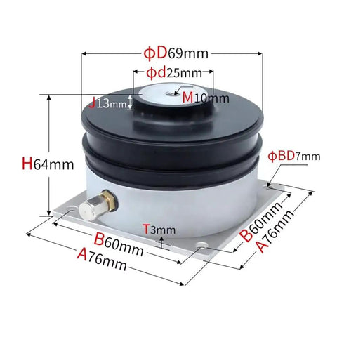 Heavy Duty Air Spring Vibration Isolator silences low frequency jitter with a sealed cushion design for CMM machines.