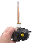 Water Heater Gas Control Thermostat NG Natural Gas Replacement Part DIY Friendly With AP16313 Pilot Adapter held in hand