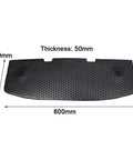 Heavy Duty Black Rubber End Cap Kit For Standard Hump With Concrete Anchors Plus Screws And Washers To Fit 200x600x50mm Size Perfect For Boosting Road Safety At Private Community Entrance Gates, front view