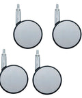3 Inch Silent Swivel Furniture Casters Four Piece Set With Screw Rod Mount Heavy Duty White Wheels shown in set of four