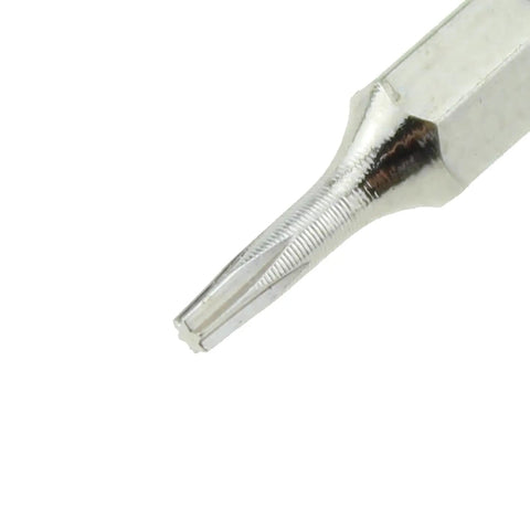 Close-up of a Torx bit from the Beefed-Up Torx Bit Set For Pros And DIYers, 28mm Length, S2 Alloy Steel, Sandblasted Finish
