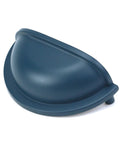 Blue Zinc Alloy Decorative Cabinet Cup Pull Handle, vintage style for cabinets, 87mm L x 42mm W x 34mm H, side view