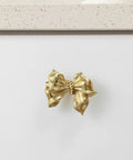 Gold Bow Cabinet Knobs Set Two Pack Brass Finish Bow Shaped Pulls For Drawers Cabinets Dresser Wardrobe Glass Doors Ideal For Kitchen