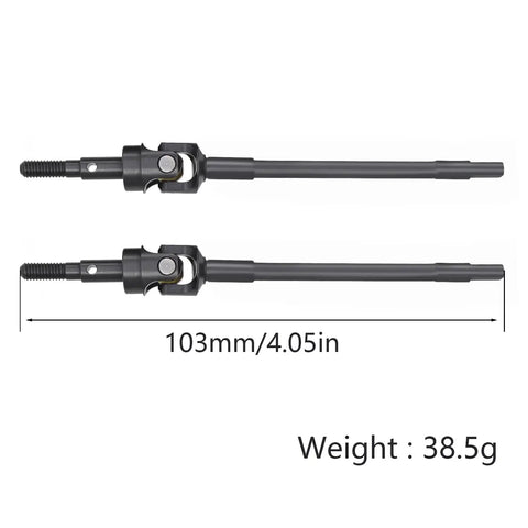 Beefy Hard Steel Front CVD Drive Shaft For 1 Tenth Axial SCX10 I Straight Front Axle RC Crawler Upgrade Parts, 103mm length