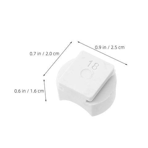 18Pcs Ring Bender Dies Replacement Kit For Jewelry Making, Heavy Duty Plastic Press Dies With Precision Curves, Universal Compatibility For DIY Jewelry Projects, Handy Ring Bending Tool For Multimetal Metals, white 18 die size 2.5x2.0x1.6 cm