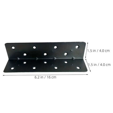 10Pcs Carbon Steel L Brackets Set With Mounting Screws For Cabinets Tables Chairs And Shelves 90 Degree Right Angle Corner Braces