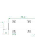 Technical drawing of 200mm 0-5K Ohm Linear Position Sensor With Rock-Solid Precision for machinery use, detailed dimensions included.