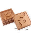 Ten Piece Montessori Geography Learning Toy Set For Kids with Earth Science molds showing land and water form blocks, 22x22cm.