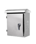 Front view of Stainless Steel Electrical Distribution Chest Weatherproof Enclosure for control panels, durable and customizable.