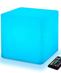 10 Inch Rechargeable LED Cube Light With Remote, 16 RGB Colors, Dimmable Mood Lamp, Cordless Waterproof Cube Light, Ambient Decor