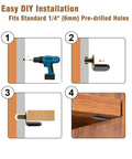 Easy DIY installation guide for Zero Hassle Heavy Duty 40 Piece 1/4 Inch L Shaped Shelf Pegs with nifty rubber sleeves.