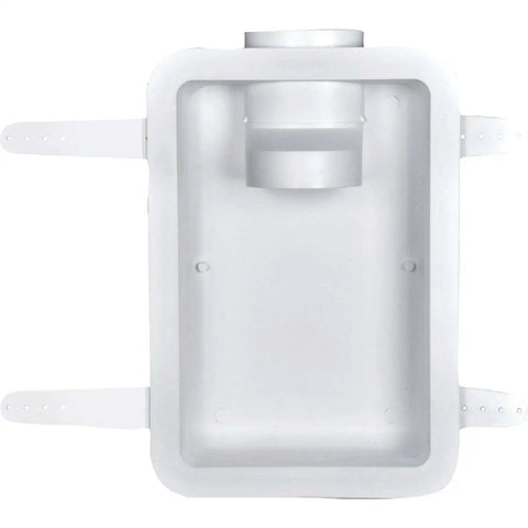 Top view of Recessed Dryer Vent Box For Tight Wall Install That Lets Your Dryer Sit Close To The Wall Protects The Duct From Crushing And Cuts Down Lint Build Up With Fewer Bends Made From High Impact Poly