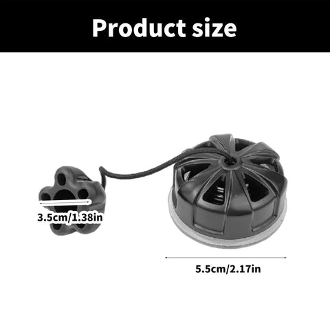 Diving SMB Dump Valve For Scuba Gear Quick Air Release To Prevent Over Inflation ABS Construction shown with measurements