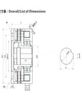 Rock Solid Dlm9 Series Wet Multidisc Electromagnetic Clutch Dc 24V technical drawing with dimensions for heavy-duty applications.