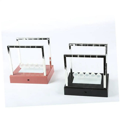 Dynamic Led Balls Desk Toy Newton Cradle Pendulum Set No Battery Required Black ABS Plastic Physics Inspired Home Office Decor