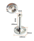 4 Pack Adjustable Threaded Leveling Feet With 100mm Base, Tough As Nails Swivel Levelers For Tables, Chairs, Desks, Shelves And Industrial Equipment, Carbon Steel Construction, Easy Install And Smooth Height Adjustments. 100mm base, M24 threaded foot, 200mm stem