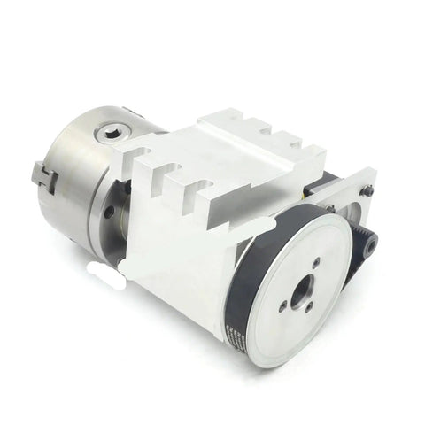 Tough As Nails Cnc Fourth Axis Rotary Table With K11 Three Jaw Chuck And Mt2 Tailstock for precision machining and shop builds.