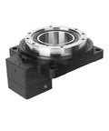 Rock Solid CNC Hollow Rotary Table With Precision Reducer And Effortless Mounting Setup Built Tough for lab experiments, showing steel and gearbox.