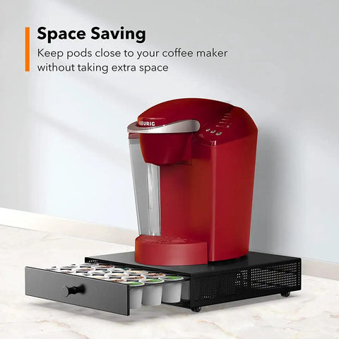 K Cup Organization Drawer And Holder For Keurig Coffee Machines, Holds 36 Pods, Space Saving Grab And Go Pod Storage Tray