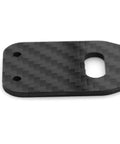 Close-up of Carbon Fiber Second Floor Plate for TT-02 TT-02B 1 By 10 RC Car Chassis Upgrade Accessories showing carbon texture and holes