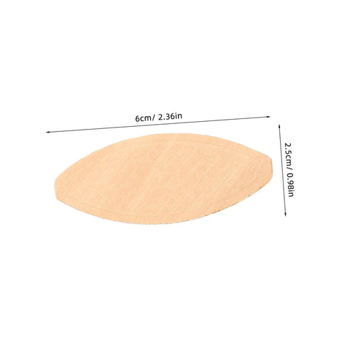 Real Deal Hardwood Biscuits 100 Pack Precision Joiner Slots, light yellow slot aligner, dimensions 6cm x 2.5cm.