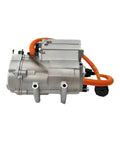 Keep Your Electric Ride Chill With This Upgraded EV AC Compressor And 320V Cooling Pump, featuring a silver aluminum body and orange tubing.