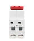 Badass Safety For Your Solar Setup With This 2 Pole DC Circuit Breaker Handling Up To 600V front view showing dual pole design in white plastic.