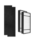 Beefed-Up HEPA Replacement Filter With Carbon Pre Filter For Honeywell Air Purifiers HPA050 HPA150 HPA060 HPA160 HHT155 HRF-H2 HRF-B1 Top Notch Cleaning That Snags 99.97 Percent Of 0.3 Micron Particles Easy Install 2 Sets with black carbon and white HEPA filters