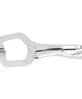 Heavy Duty C Clamp Locking Pliers With Adjustable Jaw For Welding And Grinding Projects Made From Tough 55# Steel With Sandblasted Finish