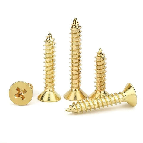 Gold Finish Self Tapping Screws Bulk Pack 1200Pcs Countersunk M2 M2.5 M3 For Wood Plastic Soft Metal Ideal For DIYers Micro Woodworking