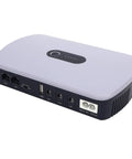 Heavy Duty 10400mAh UPS Battery Backup For Router Modem And Security Cameras Solid Plug And Play Surge Protector with various output ports.
