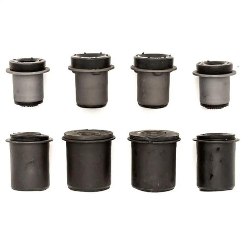No Nonsense Front Suspension Replacement Set With Outer Tie Rod Ends Plus Eight Greaseable Control Arm Bushings showing eight bushings for Chevy Camaro.