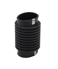 Front view of black rubber exhaust bellows with metal clamps, Quicksilver 8M0124227