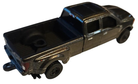 Ford F 350 One Sixty Four Scale Die Cast Black Metallic Pickup Truck From ERTL Collect N Play Series rear view