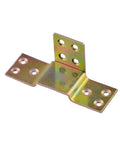 Heavy Duty Bed Hinges With Plug In Furniture Connectors Built Tough For Long Lasting Support And Dead Simple Tool Free Setup Includes 4 Pair Premium Metal Fasteners For Couches And Beds - metal connector close-up view.