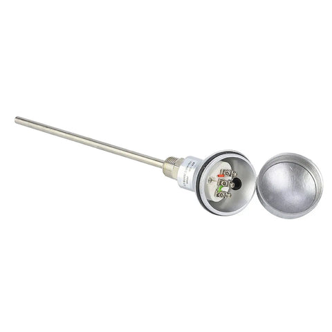 One Half Inch NPT Thread Thermocouple Terminal Head PT100 Stainless Steel Temperature Sensor Probe 200mm Length, Heavy Duty Pro-Grade Temp Probe