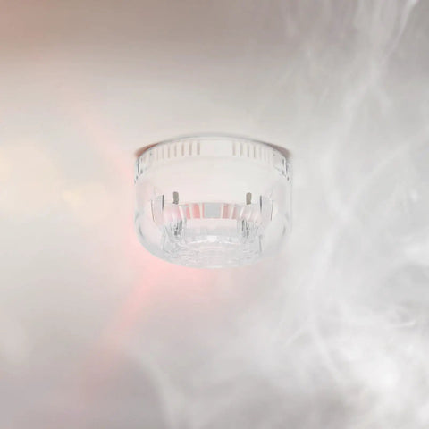 Slick One Hand Smoke Sensor Removal Tool Head Replacement Accessory With Quick Pop Mechanism For Fire Alarm Detachment and Ceiling Maintenance Work Keeping Your Crew Moving Smoothly, transparent smoke alarm cup tool.