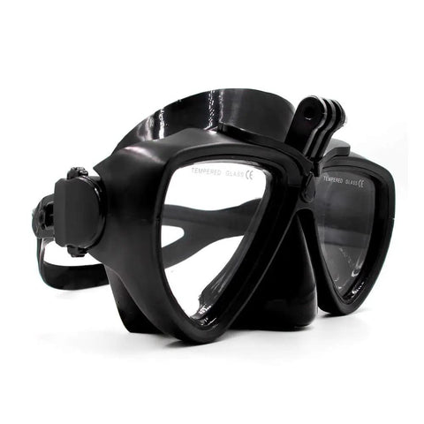 Black Swim Goggles For Action Cameras Dive Glasses For GoPro Max And Hero Series with camera mount, waterproof and leak-free.