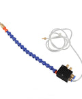 Adjustable Mist Coolant Sprayer System With 8mm Air Pipe For Cnc Lathe And Engraving Machine Spray Nozzle, flexible blue tubing.