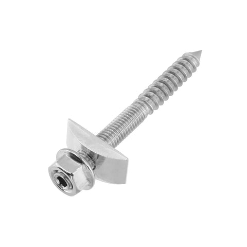 Stainless steel bolt from Stair Handrail Bolt Kit With M8 Hardware Pack 40 Piece Stainless Steel Set For Wood Furniture Includes M8 Hanger Bolts M8 Hex Nuts M8 Half Moon Washers And Hardwood Plugs Rustproof Heavy Duty DIY Friendly Easy Install