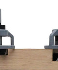 Dead Nuts Accurate Ball Bearing Drill Depth Stop And Heavy Duty Steel Guide Bushing Kit For Forstner Bits shown on wood surface.